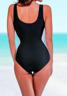Nowy strój kąpielowy jednoczęściowy czarno- szary rozmiar  XL
