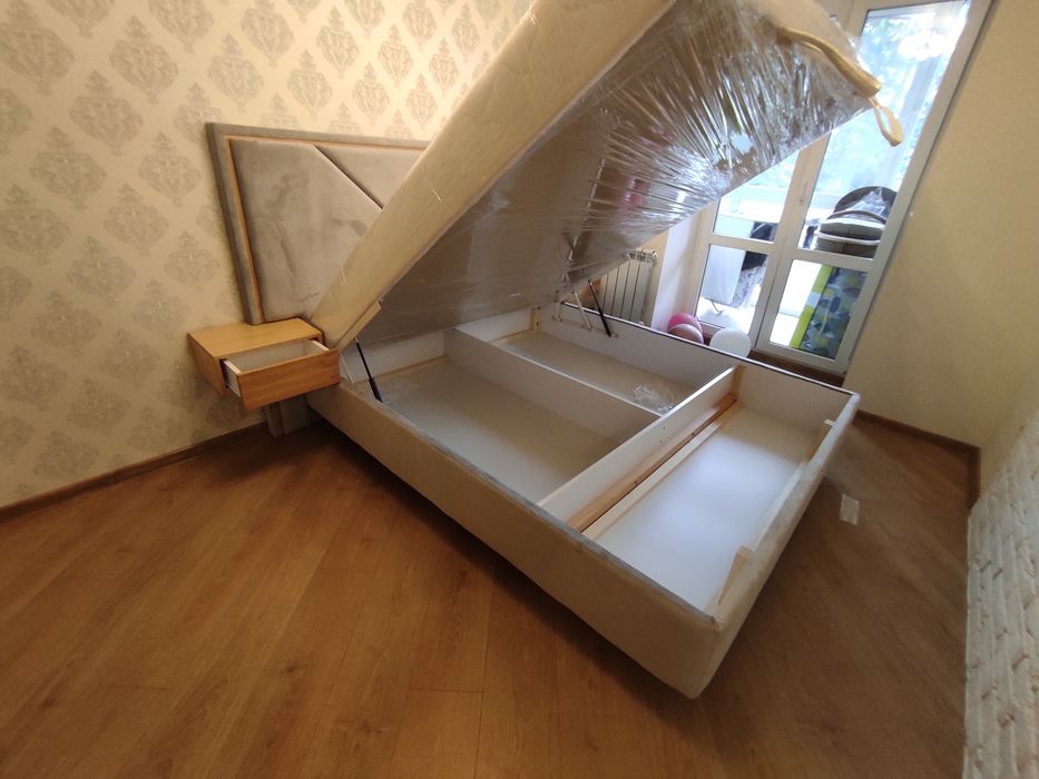 Ліжко Стронг з матрацом і тумбами, кровать, матрас