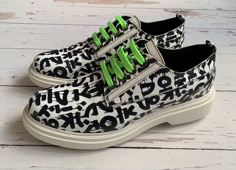 Damskie Sneakersy Geox x Raul 33 Graffiti 39 Skóra Uniakt Nowe !