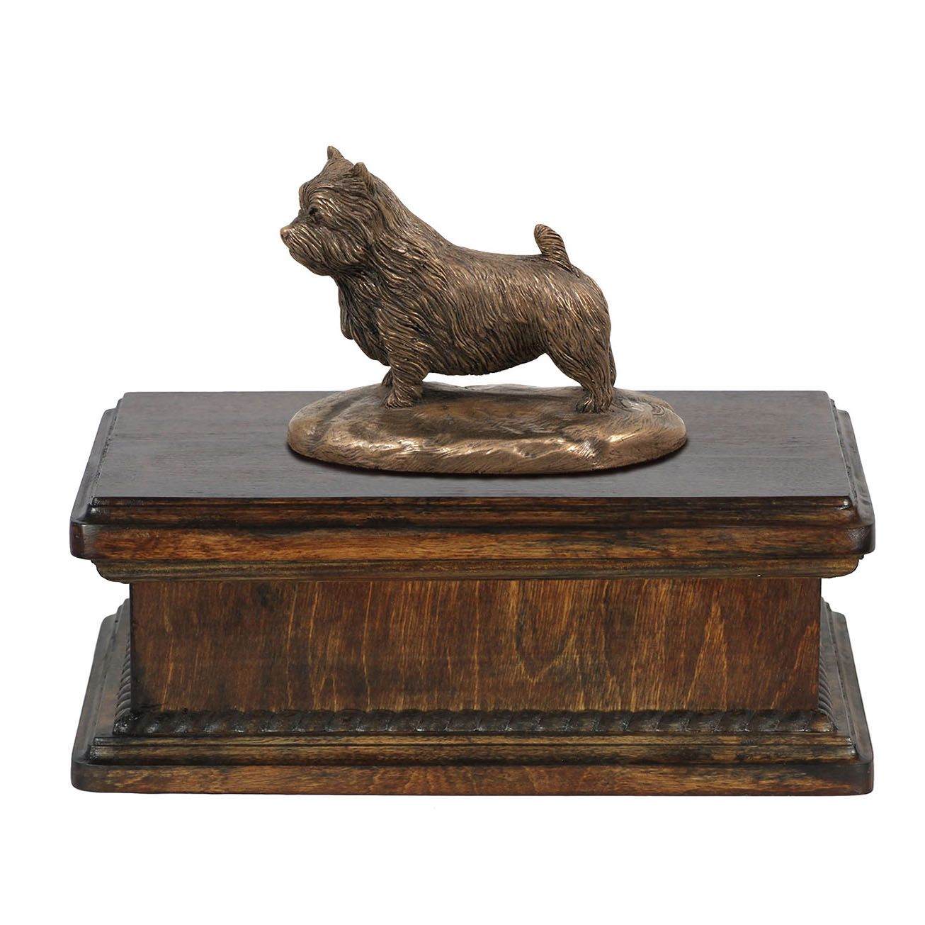 Norwich Terrier drewniana niska urna Art-Dog