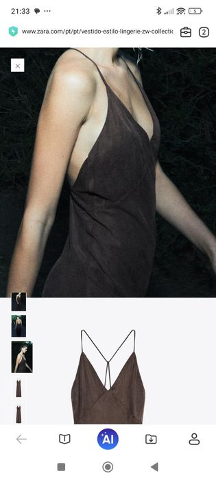 Vestidos novos Zara estilo lingerie