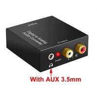 Conversor de áudio digital p/ analógico RCA + Jack 3.5mm