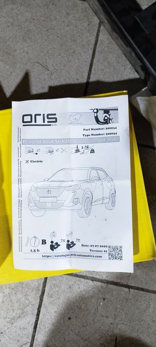 Engate de reboque amovível Oris para Peugeot 2008