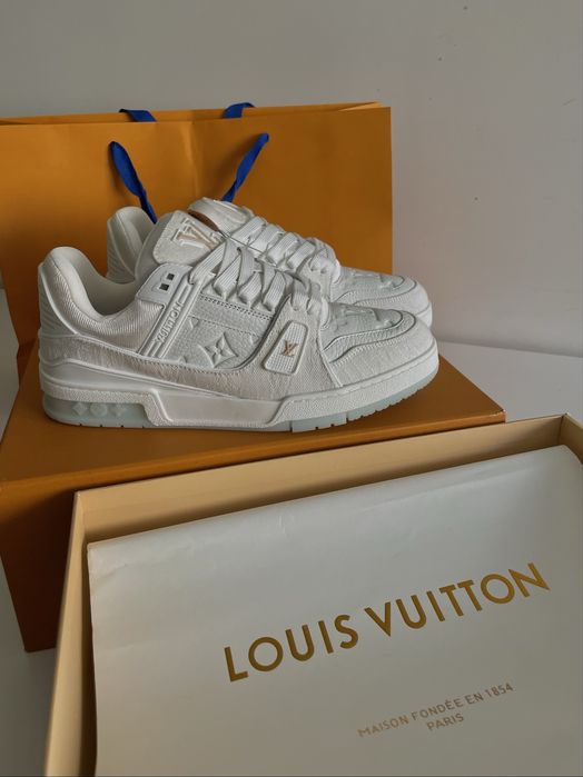 Louis Vuitton LV Trainer – Branco Triple White – Originais com Caixa