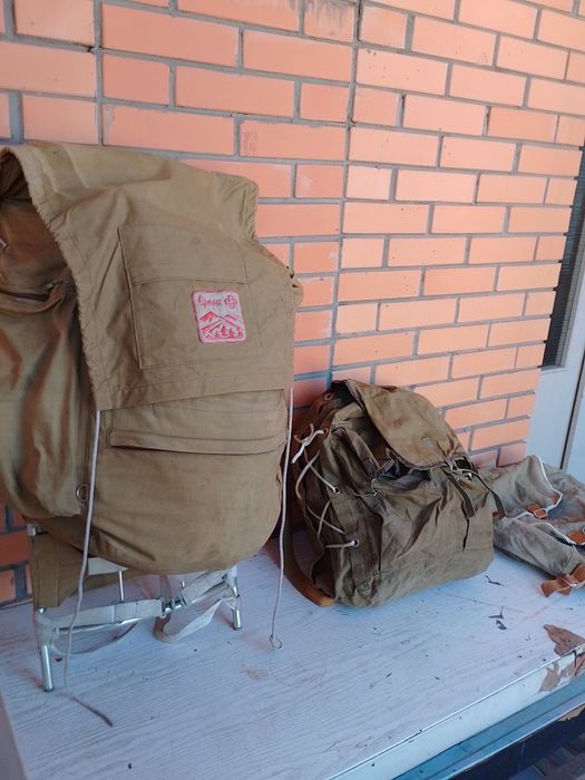 рюкзак туристический, вещмешок армейский брезентовый СССР