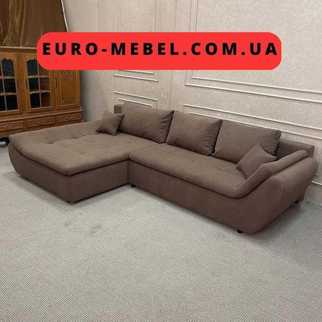 Новий кутовий розкладний диван з подушками