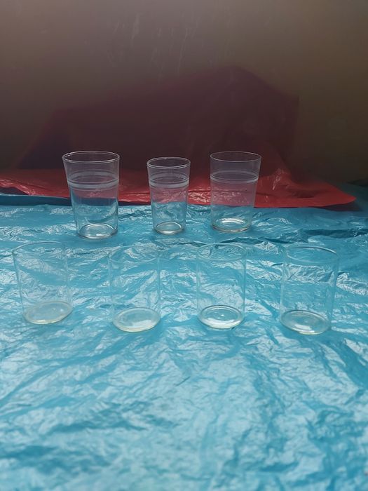 szkło 7 sztuk z czasów PRL