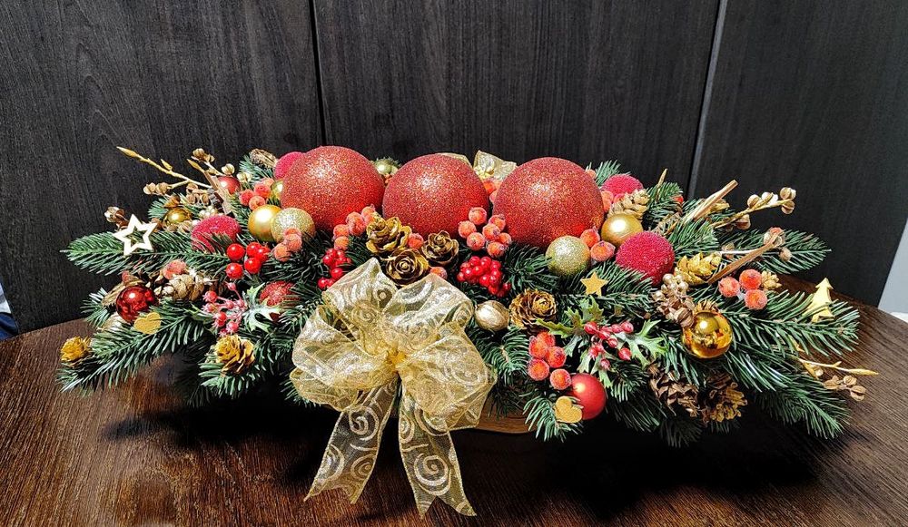 Новорічна композиція (65см) /Різдвяні / Святкові композиції /Декор