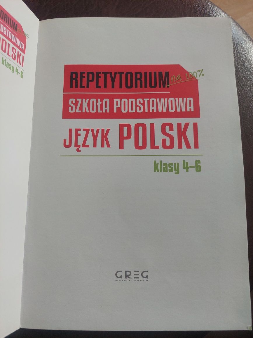 Repetytorium z języka polskiego dla klasy 4-6