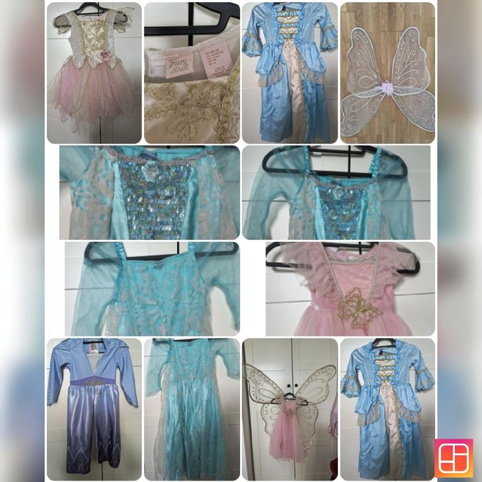 Suknia balowa dla dziewczynki,Frozen, baśniowa, czarodziejka, stan bdb