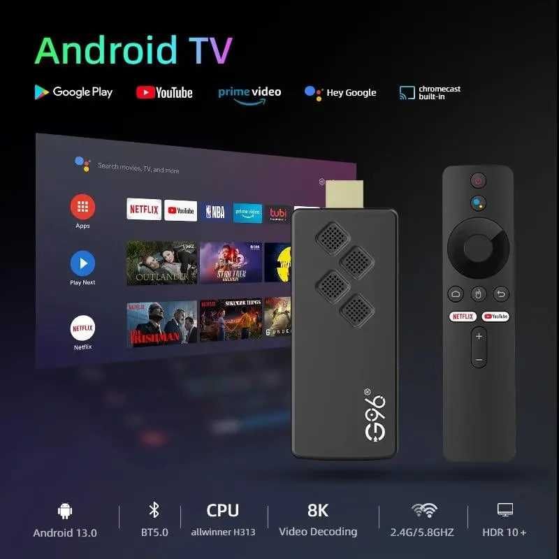 G96 H313 Stick 2/16 Gb Смарт ТВ стик Android 13 Allwinner H313 Smart