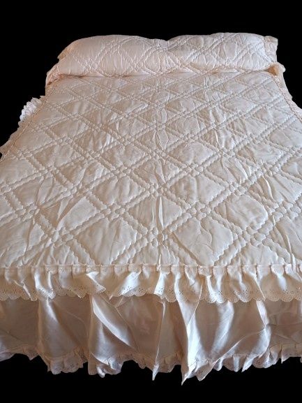 Colcha / edredon casal NOVA cetim beje