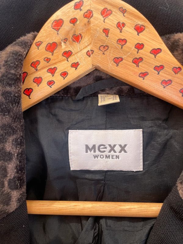 Marynarka mexx żakiet czarna w panterkę wełna MEXX krótka Vintage m L