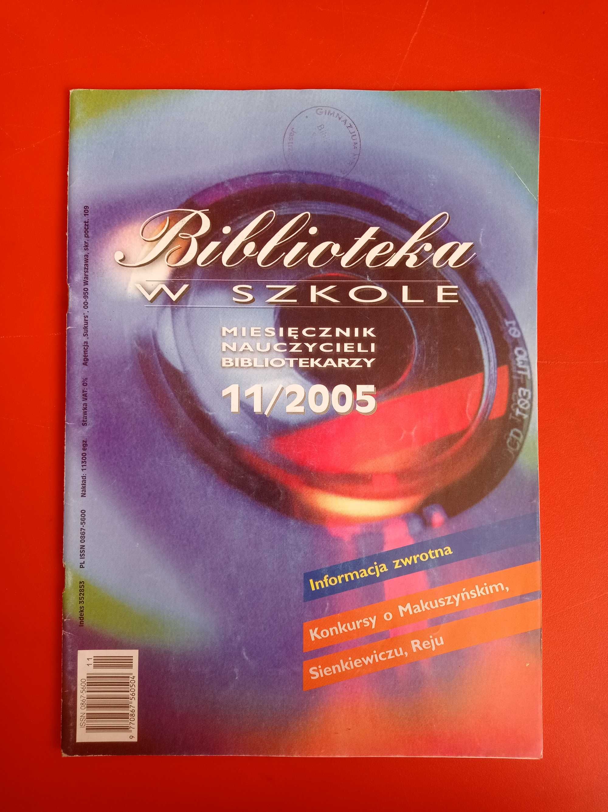 Biblioteka w szkole, nr 11/2005, listopad 2005