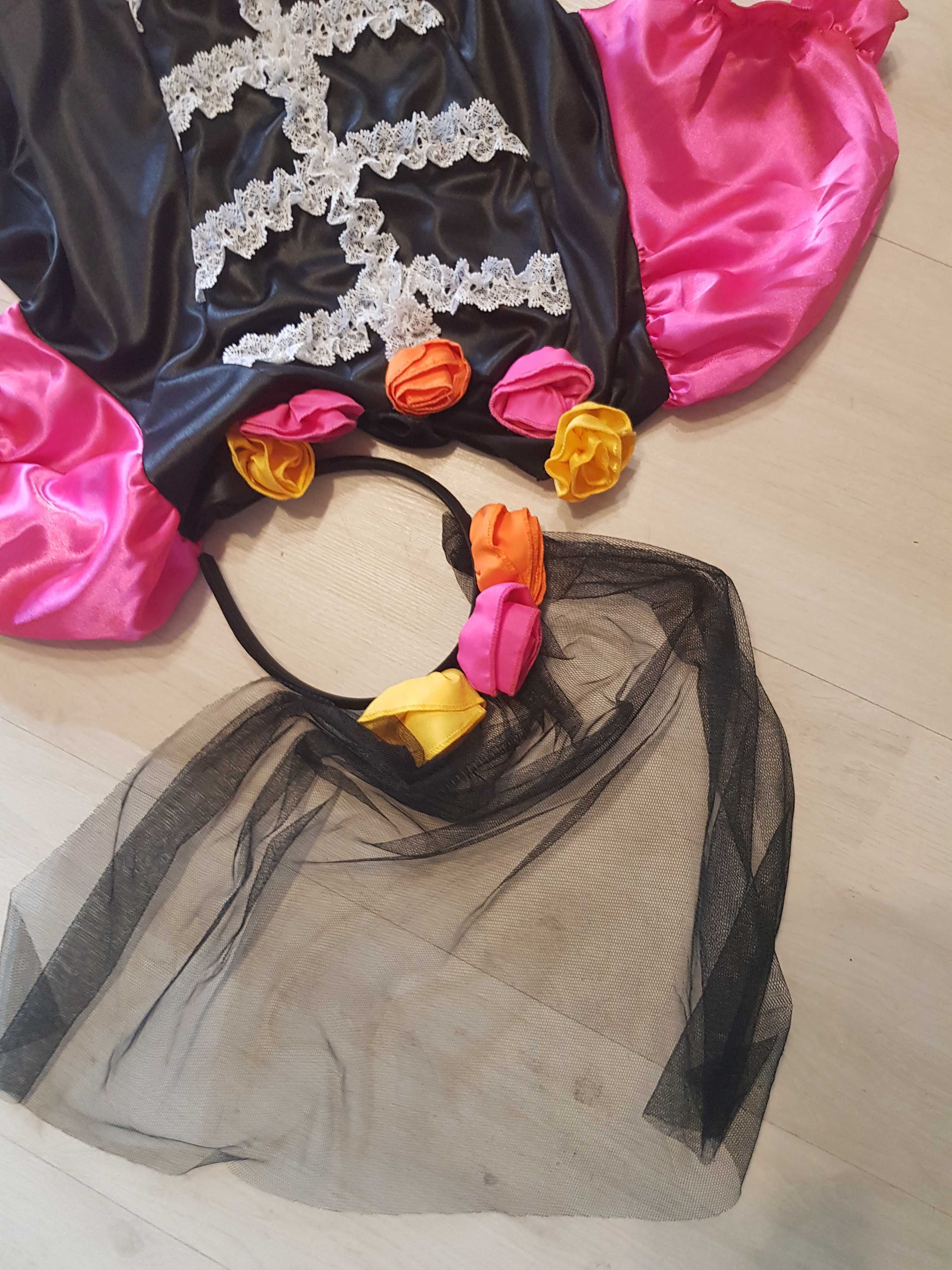 strój czarownica dama dworu czarodziejka halloween nr 1628