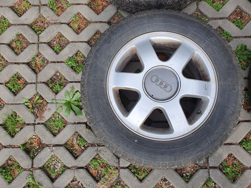 Opony zimowe z felgami 5x100 r15 Audi A3, Golf IV