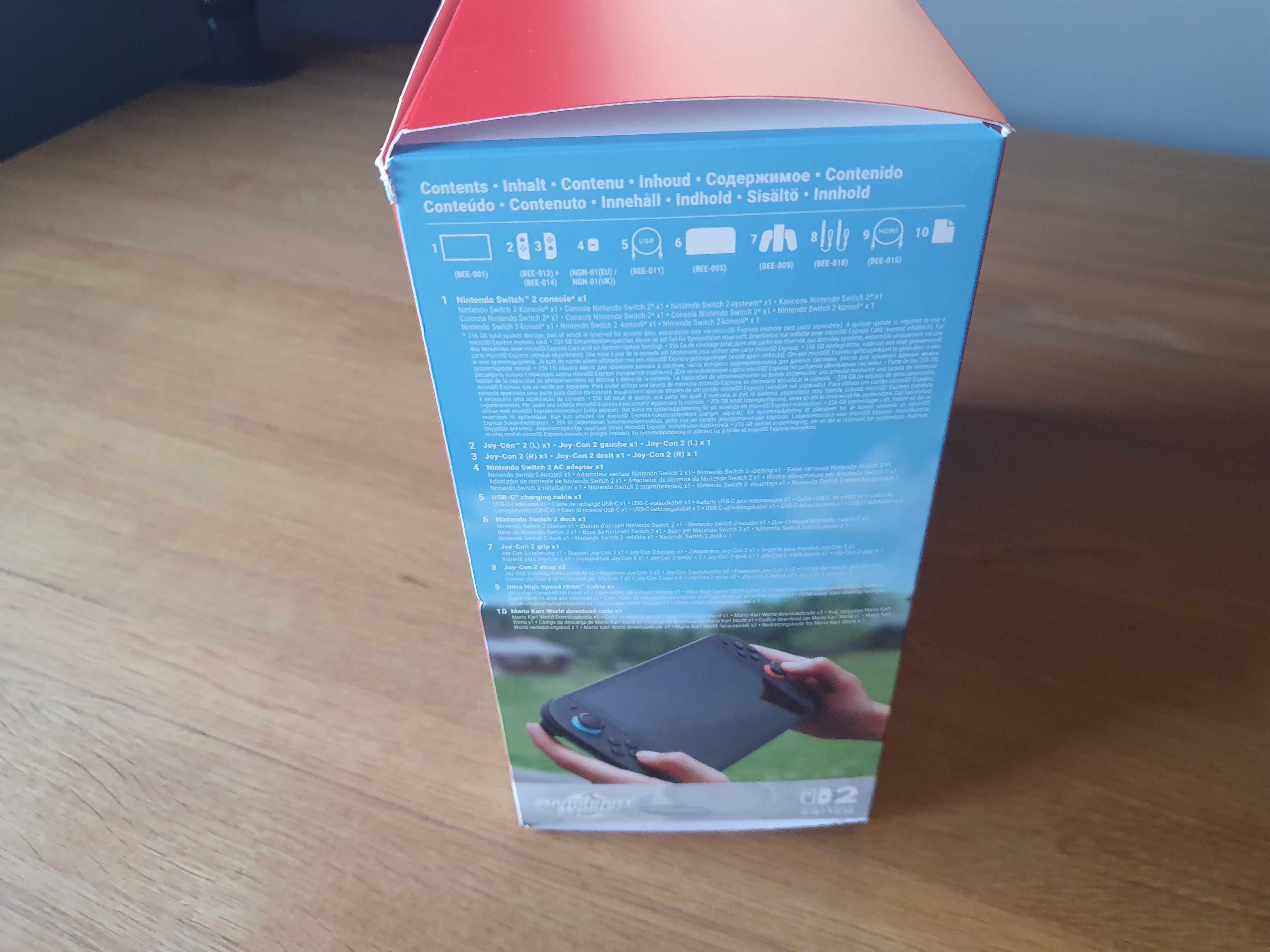 Puste pudełko po Nintendo Switch 2