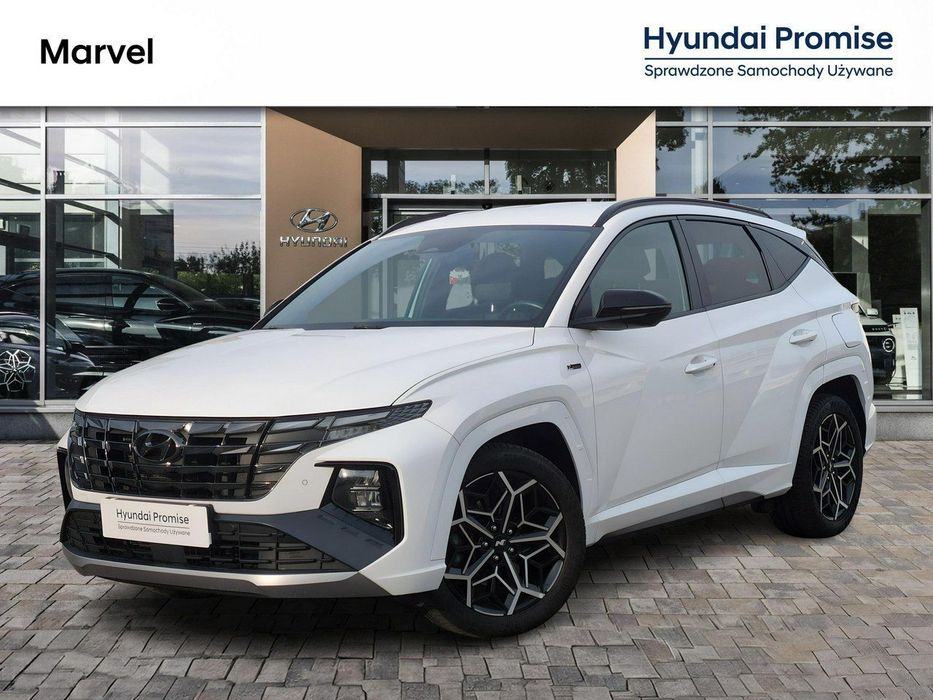 Hyundai Tucson 1.6 T-GDI 150 KM 2WD DCT N-Line, Elektryczna klapa, biała perła