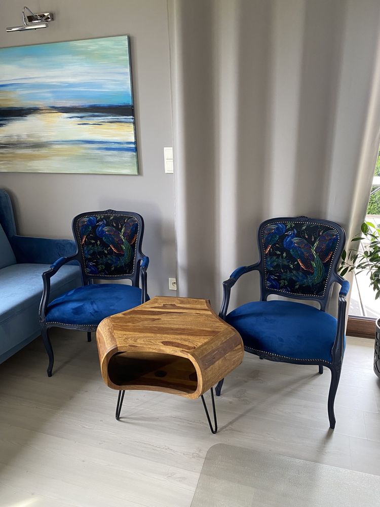 Fotel drewniane Ludwik po całkowitej renowacji