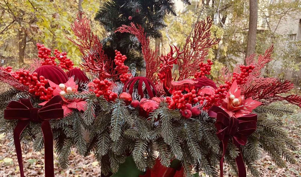 Новорічний декор прикраса для стола чи каміна