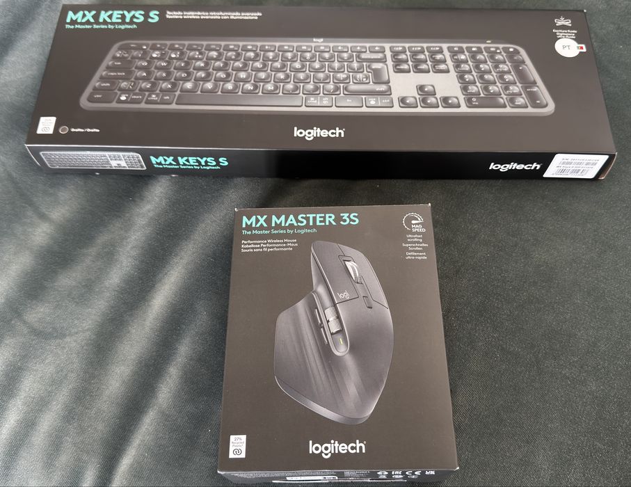 Teclado logitech mx Keys s e Rato mx Master 3s novos