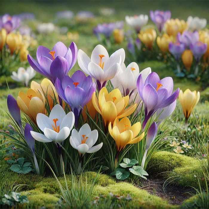 Cebulki KROKUSÓW 300 szt mix kolorów KROKUS krokusy Kwiatów Kwiatowe