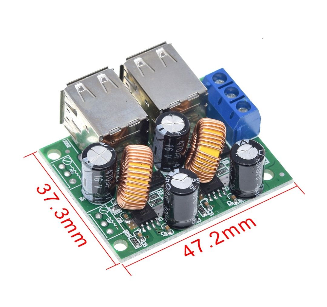 Преобразователь плата 12v до 5v, 12в до 5в понижение 12 24 40 до 5