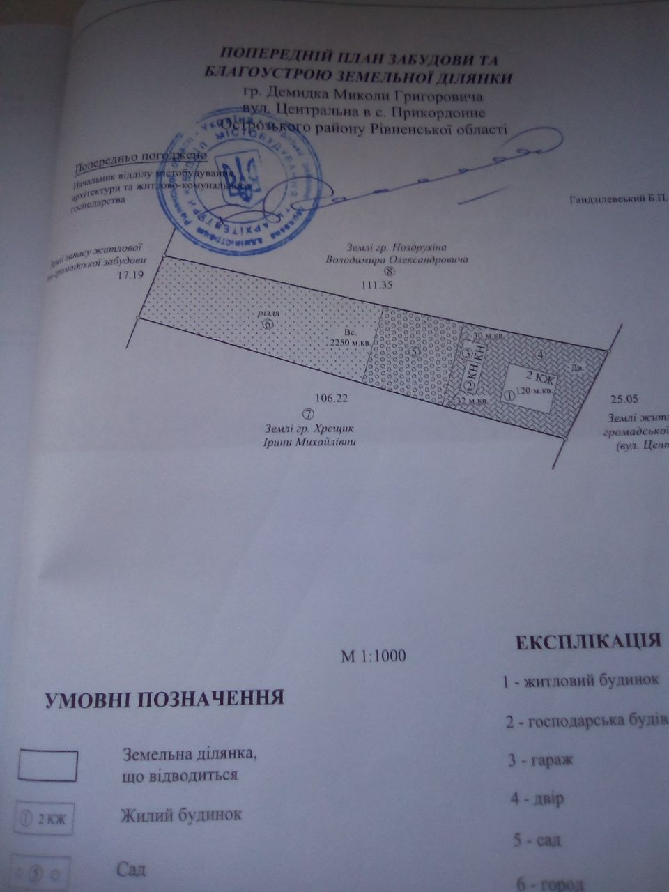 Приватизована земельна ділянка 22 сотки село Прикордонне