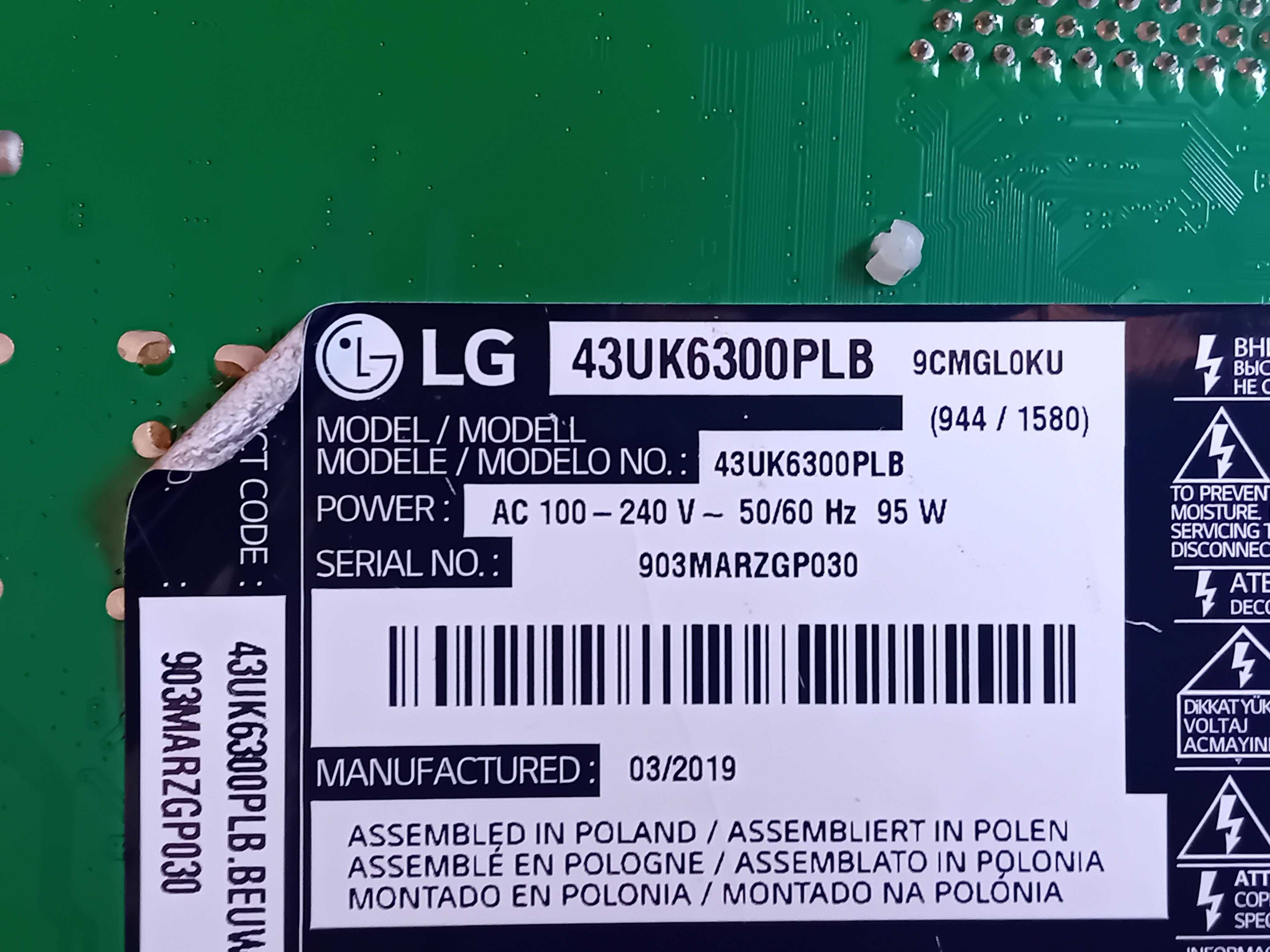 placa de video para tv LG 43uk6300   plb