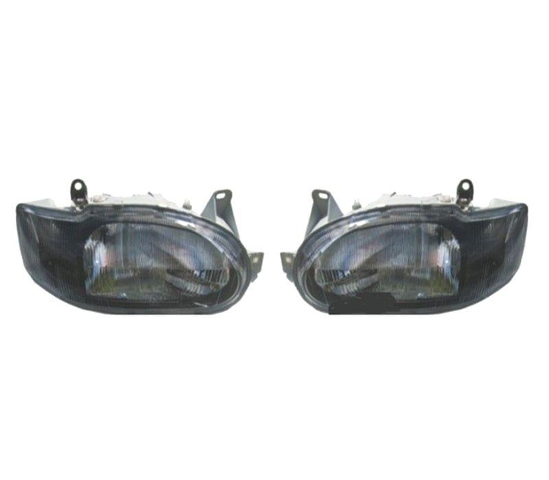 FARÓIS FRONTAIS PARA FORD ESCORT MK6. FUNDO PRETO