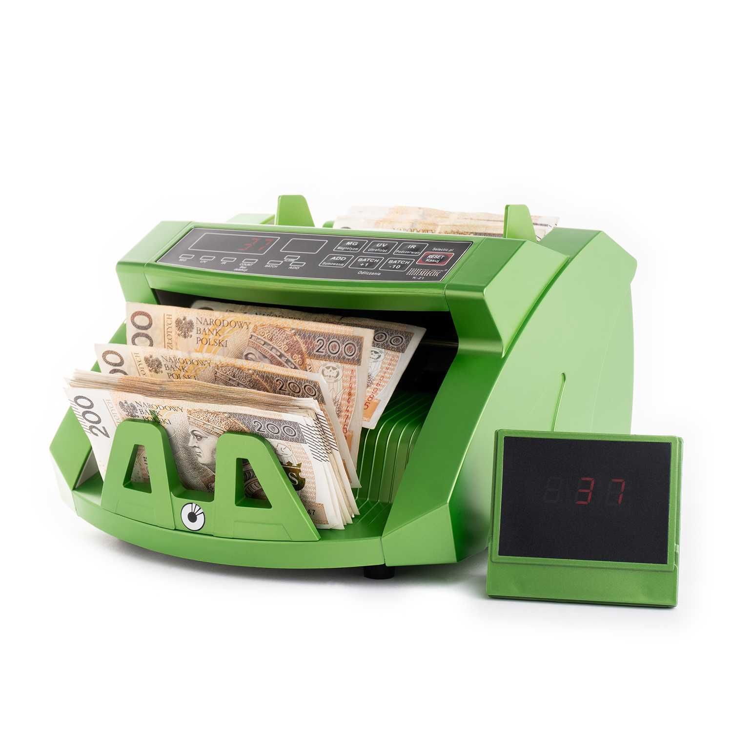 Zielona liczarka do banknotów SELECTIC K-21 COLOR GREEN