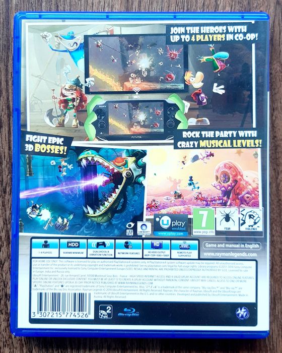 Jogo consola Sony Playstation 4 PS4 Rayman Legends