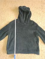 Bluza miś pluszowa czarna dziewczęca róż.150