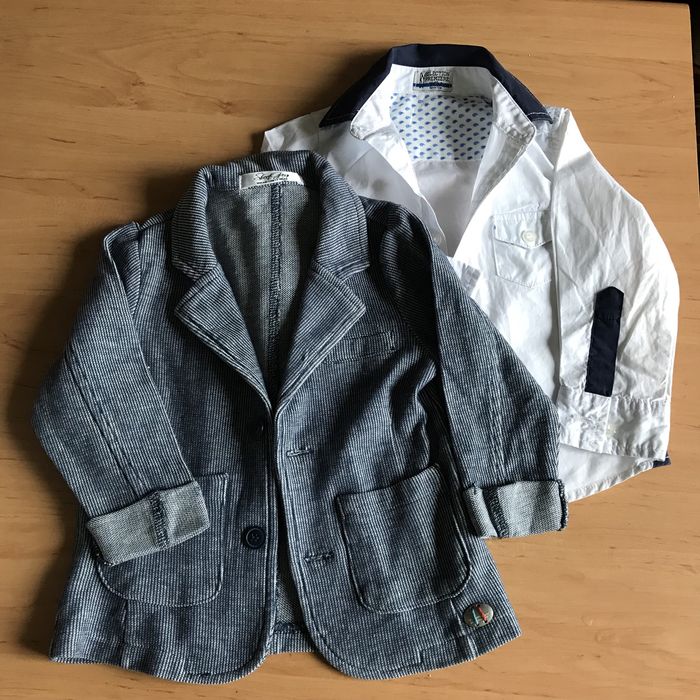 Пиджачок с рубашкой для новорожденного