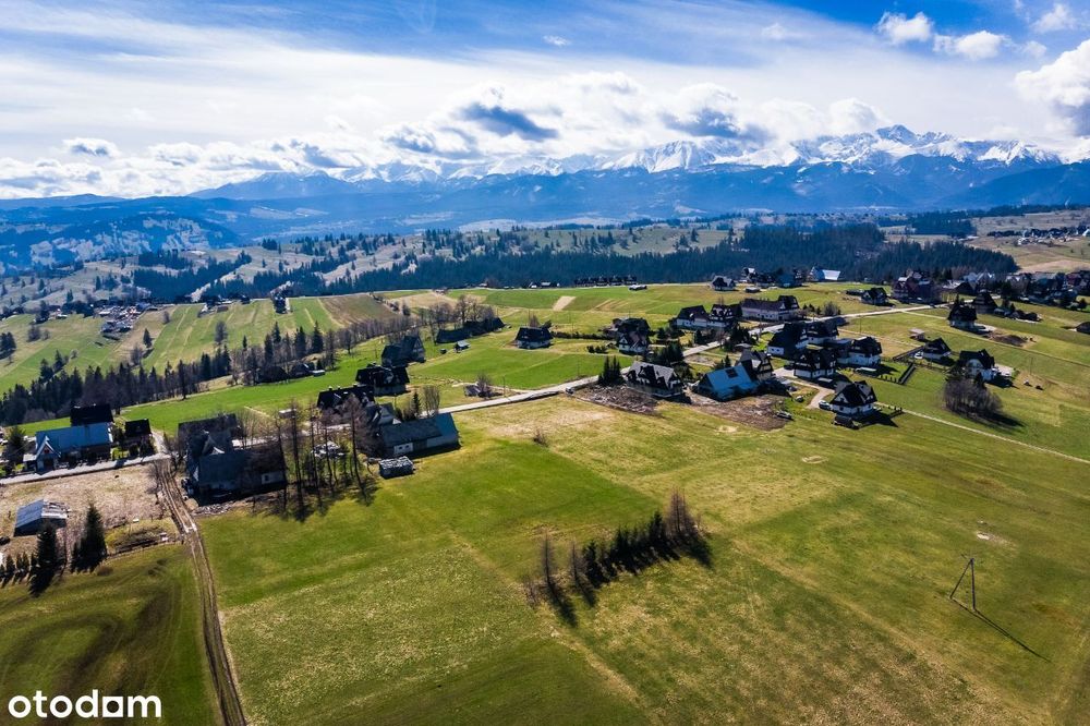 Działka inwestycyjna Podhale – 4 domy • Pozwolenie • Widok na Tatry