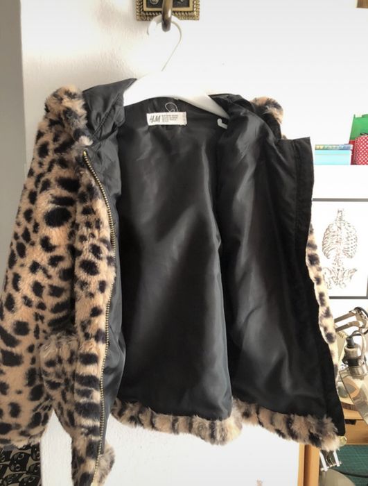 Blusão acolchoado em pêlo leopardo H&M