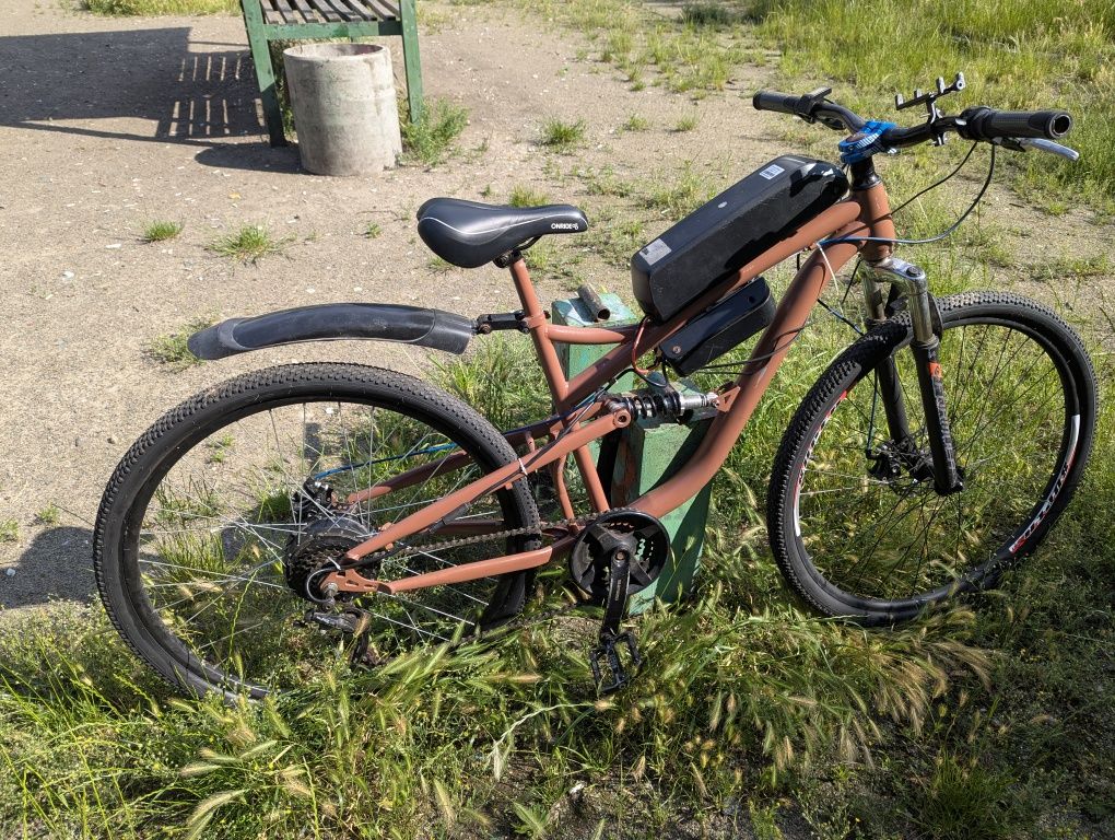 Электровелосипед 2 аккумулятора, двух подвес, 48v 30ah