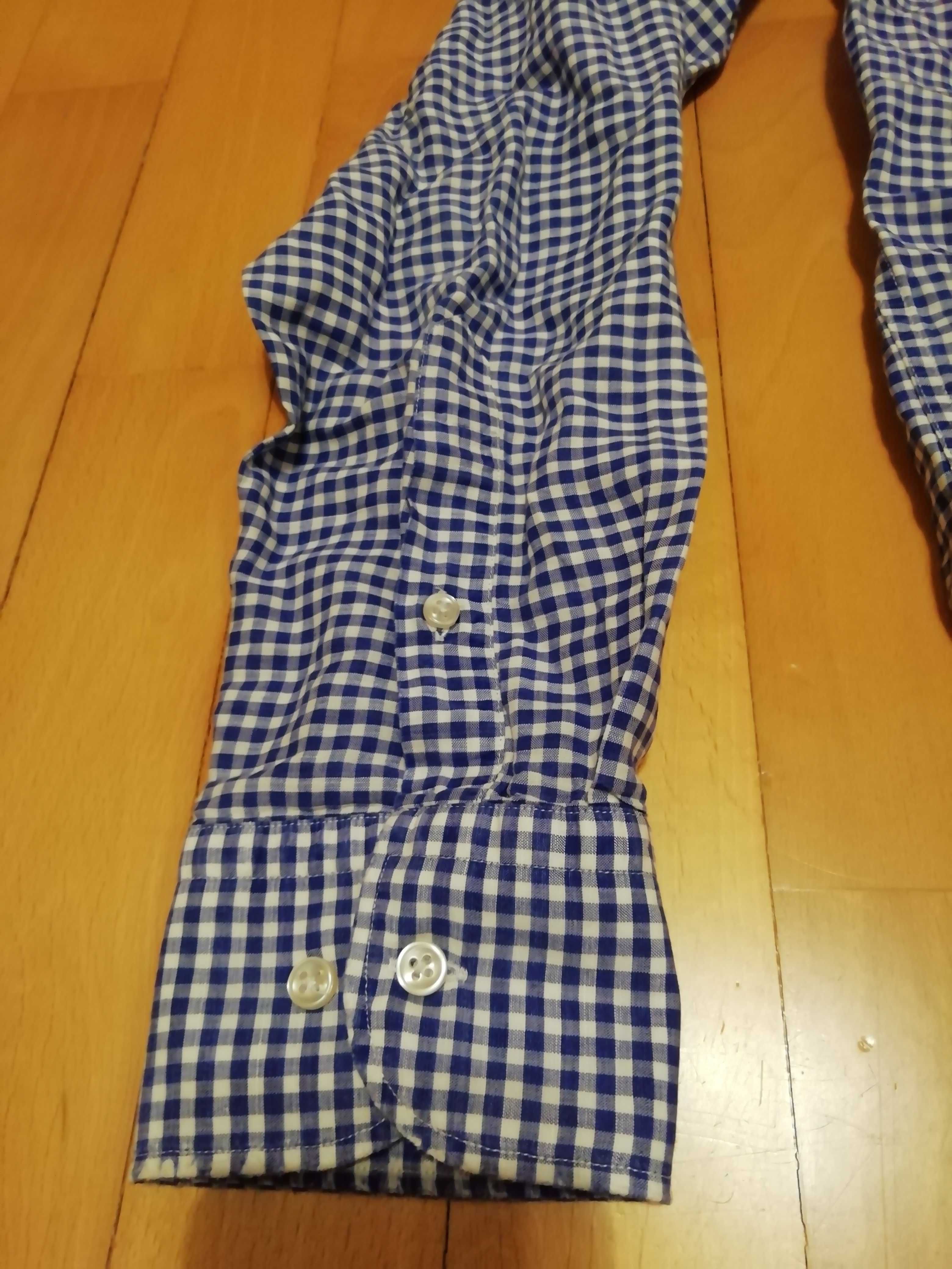 Męska koszula w kratkę Massimo Dutti Casual Fit długi rękaw M