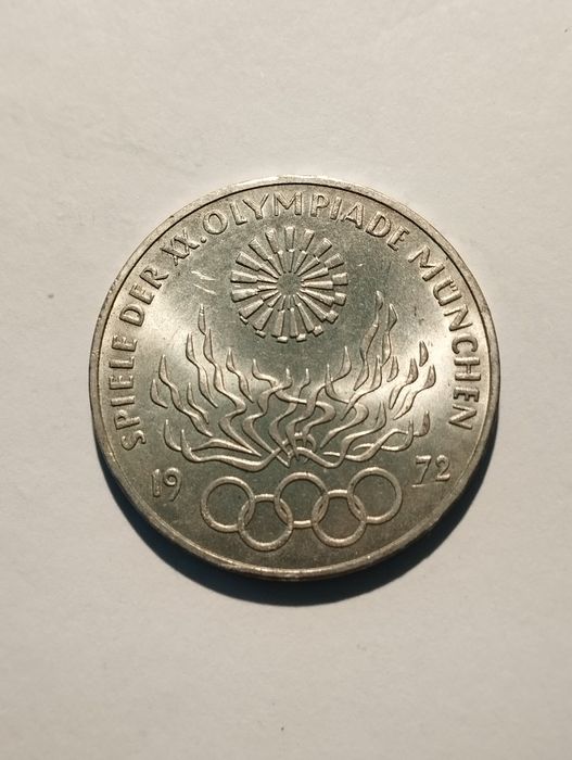 Moeda de Prata 10  Marcos 1972 Alemanha, não circulada