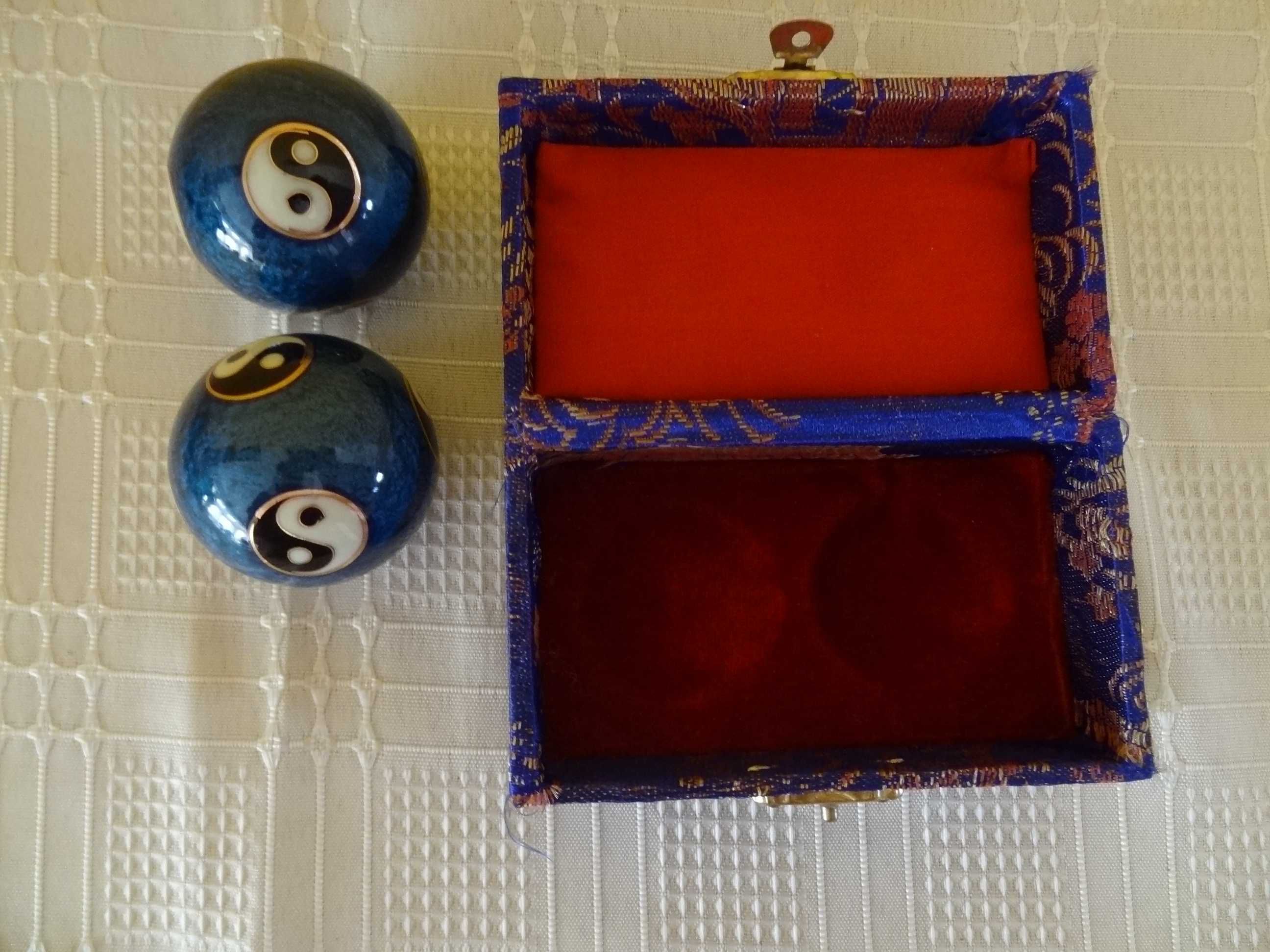 Kule do masażu niebieskie YIN YANG (3,5 cm) kule zdrowia