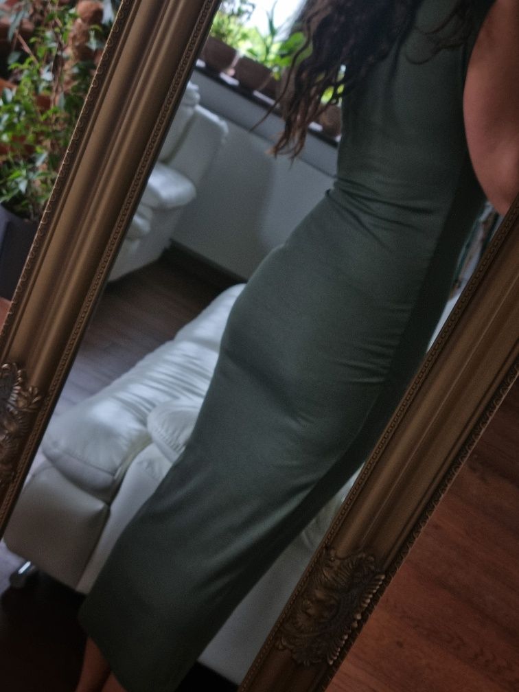 Midi sukienka KHAKI Amisu r. S
