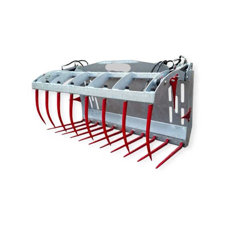 krokodyl objętościowy ocynkowany 180 cm - 1,9 m3 mocowanie Q-fit JLG