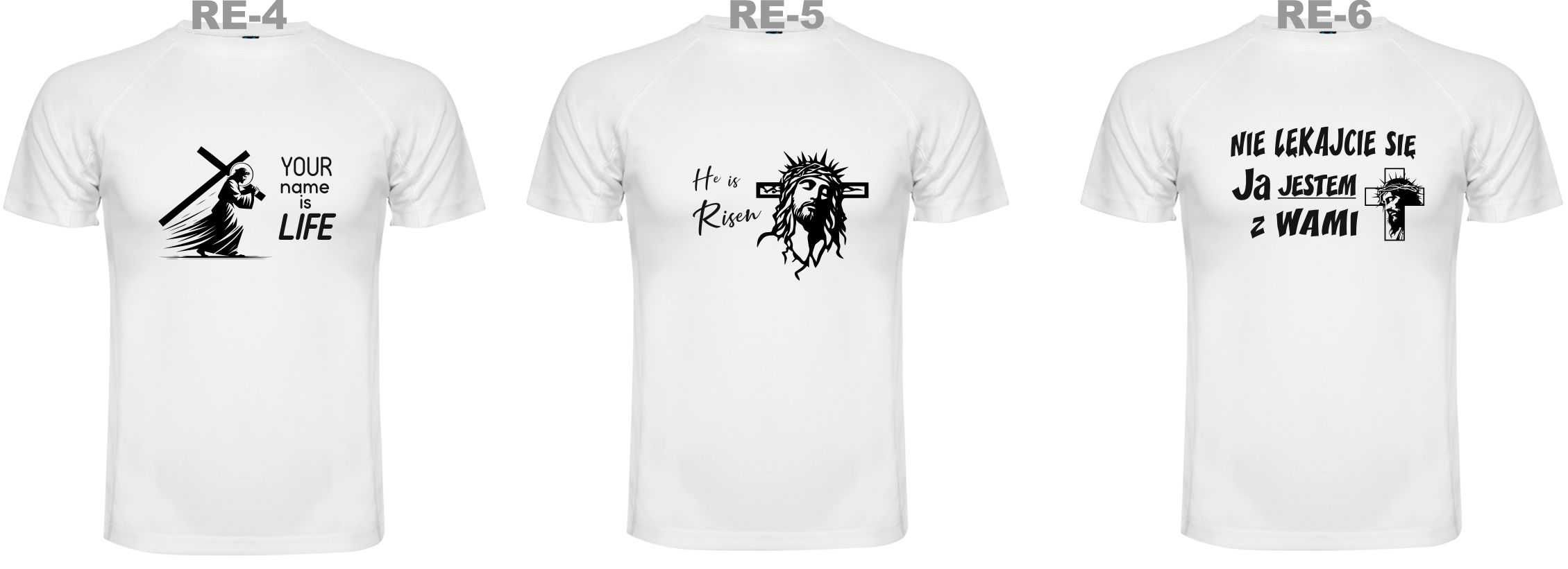 Religijna koszulka męska Bóg Jezus Wiara t-shirt męski rozm. L lub XL
