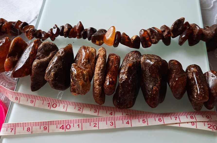 Piękne duże bursztyny naszyjnik bursztyn Naturalny Bałtycki 70 cm