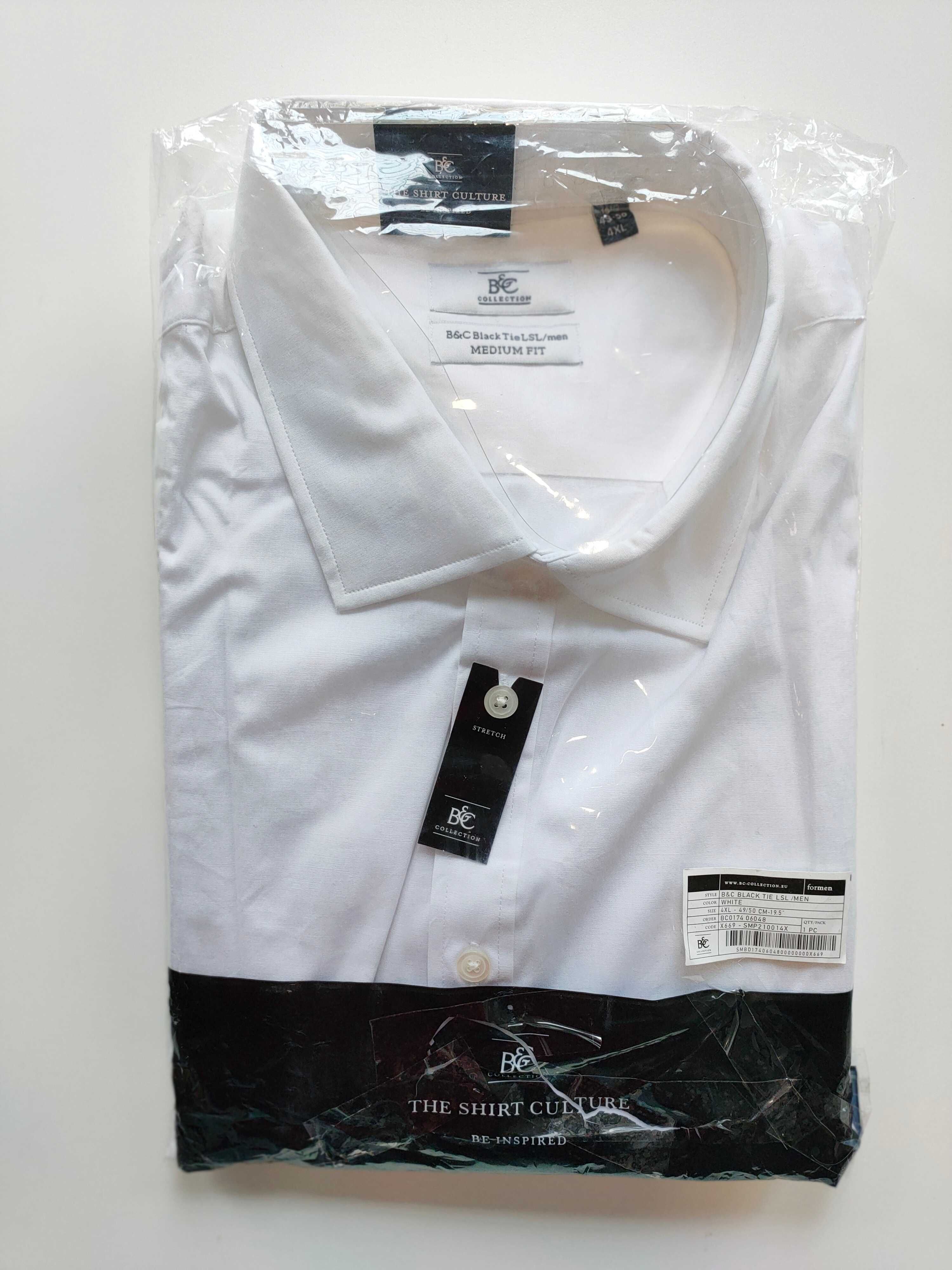 Koszula biznesowa - biała 4XL męska B&C (18)