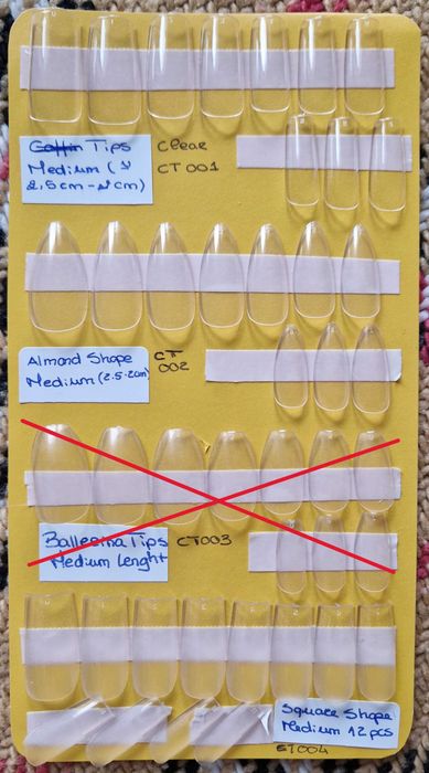 Nail Tips para Unhas Acrílicas, Gel, Press-On, etc