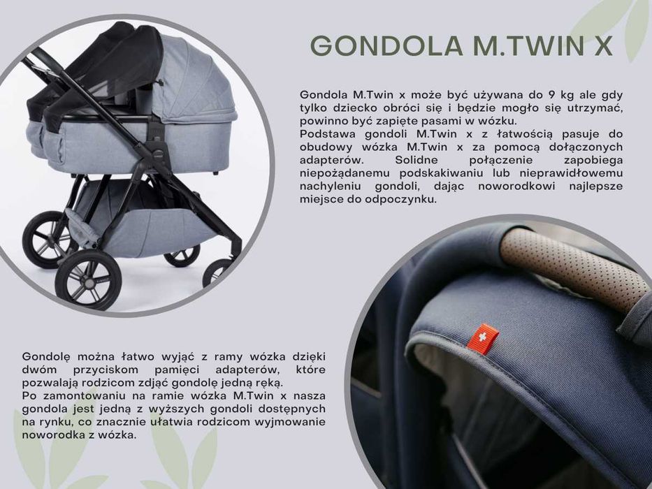 Mast M.Twin X Promocja zestaw komplet wózek dla bliźniaków/rok po roku