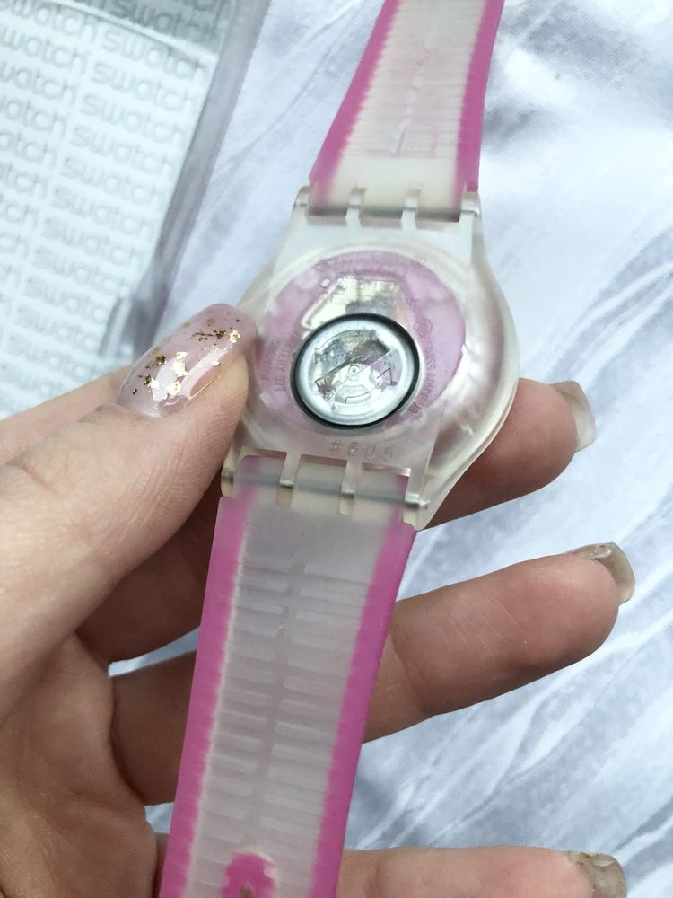 Szwajcarski zegarek kwarcowy jelly in jelly pink sea sujk 103 swatch