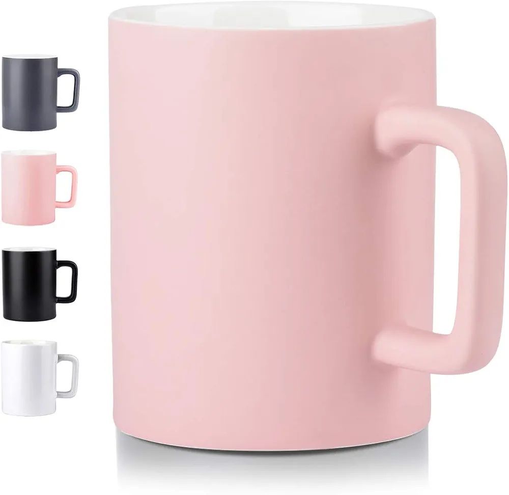 Newanovi Ceramiczny kubek o poj. 500 ml różowy