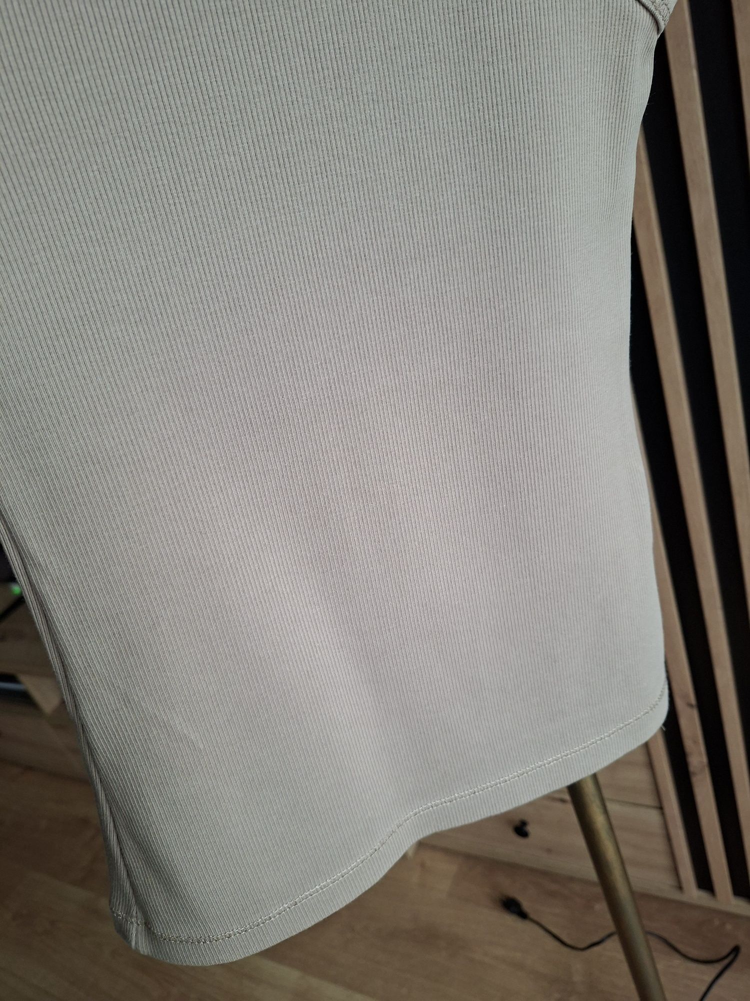 Top bluzka bez rękawów H&M 36 S kolor latte cappuccino